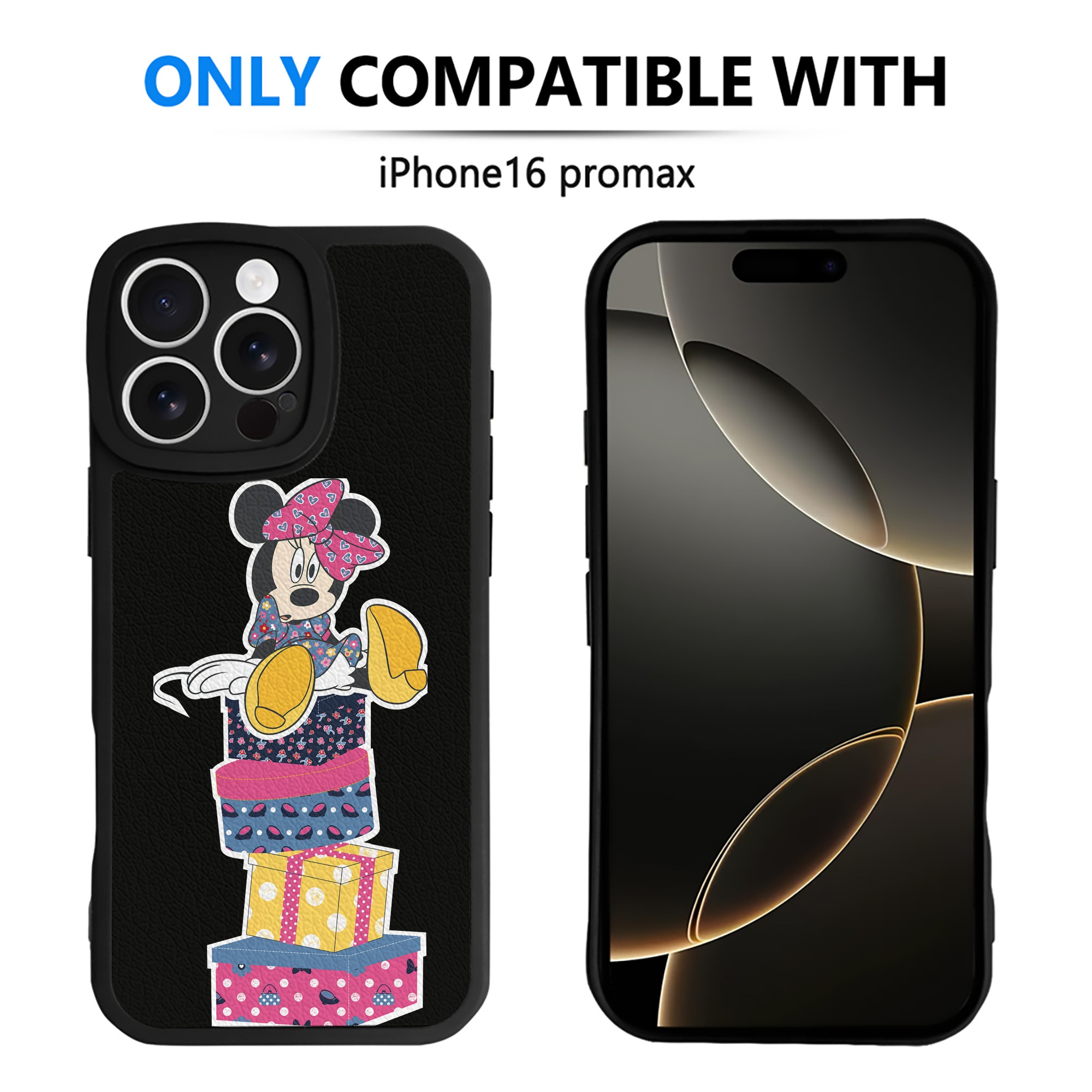 （画像用） ミッキーマウス Mickey Mouse 【iPhone 16シリーズ対応】シリコンスマホケース（レザー調） 材質：シリコン